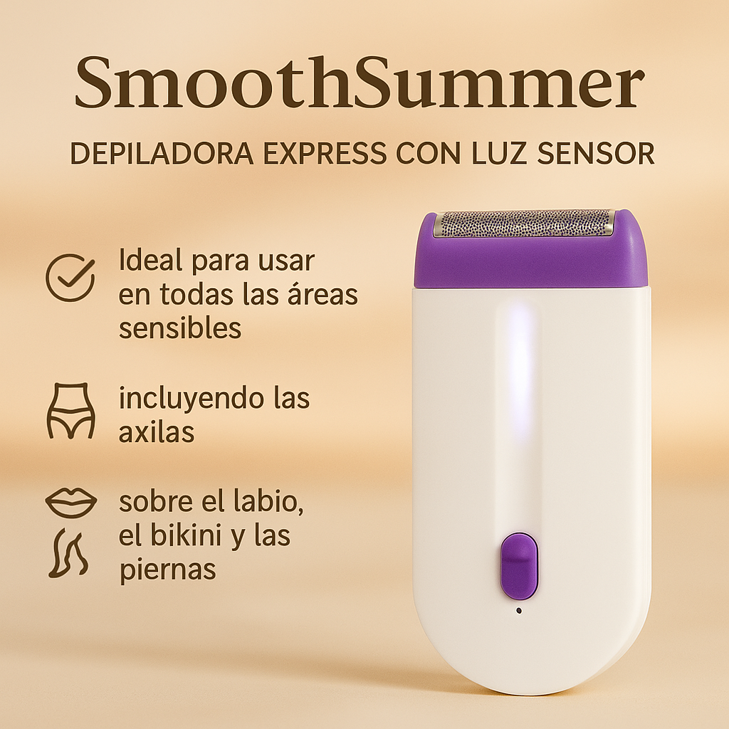 SmoothSummer™ – Depiladora Express con Luz Sensor