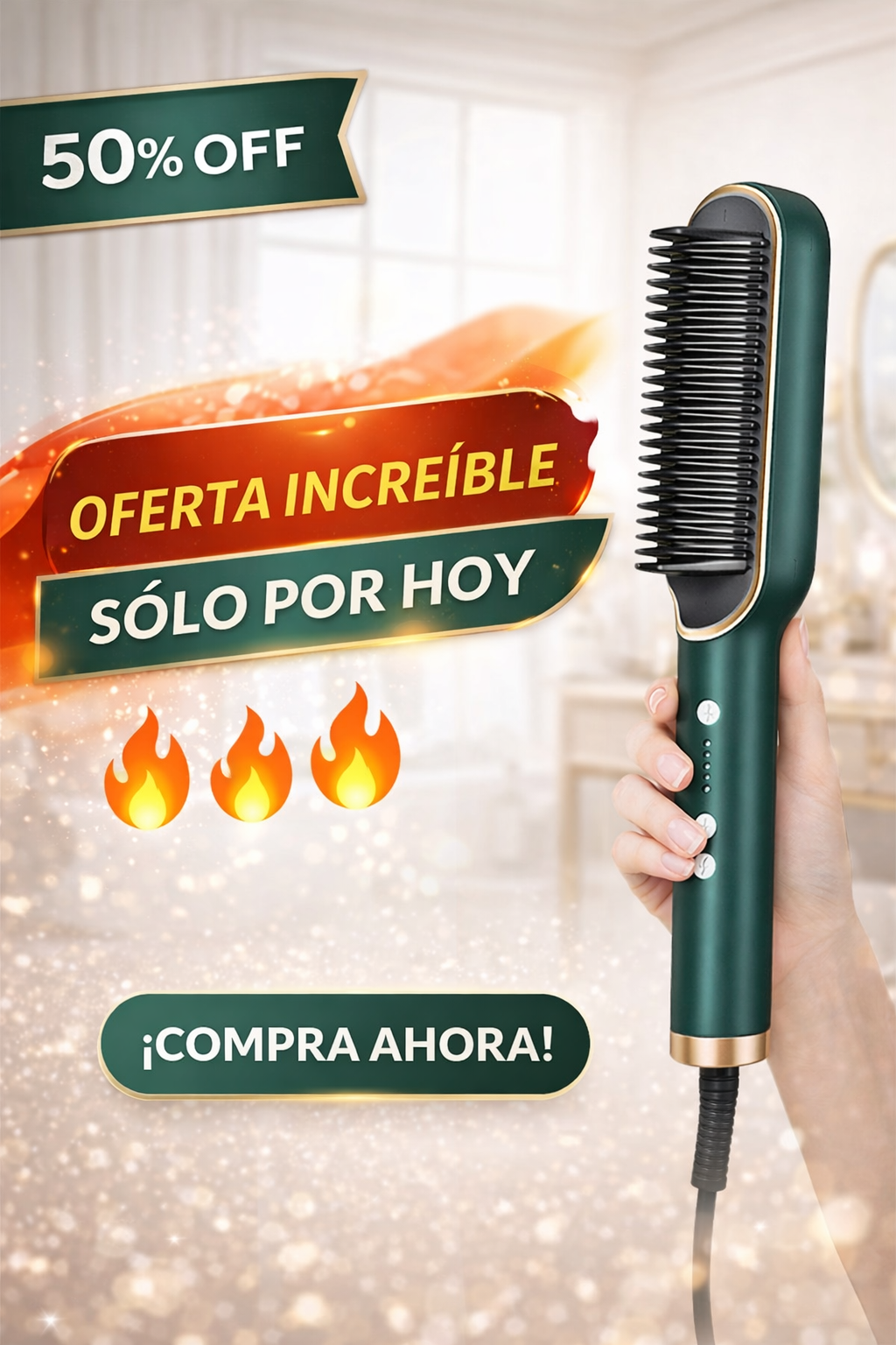 FlexiStyle Pro™ cepillo, alisador y secador Multifuncional 3 en 1