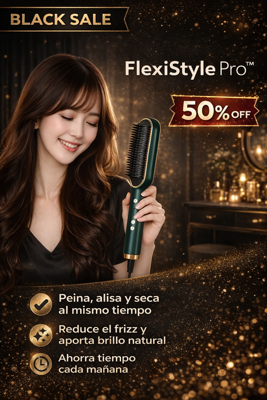 FlexiStyle Pro™ cepillo, alisador y secador Multifuncional 3 en 1