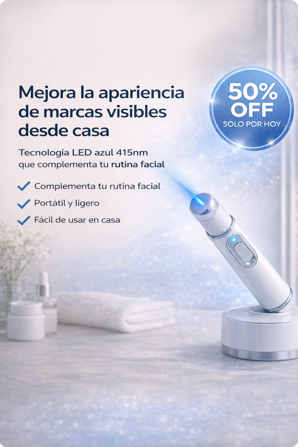 LumiClear™ lápiz facial con tecnología de luz azul LED