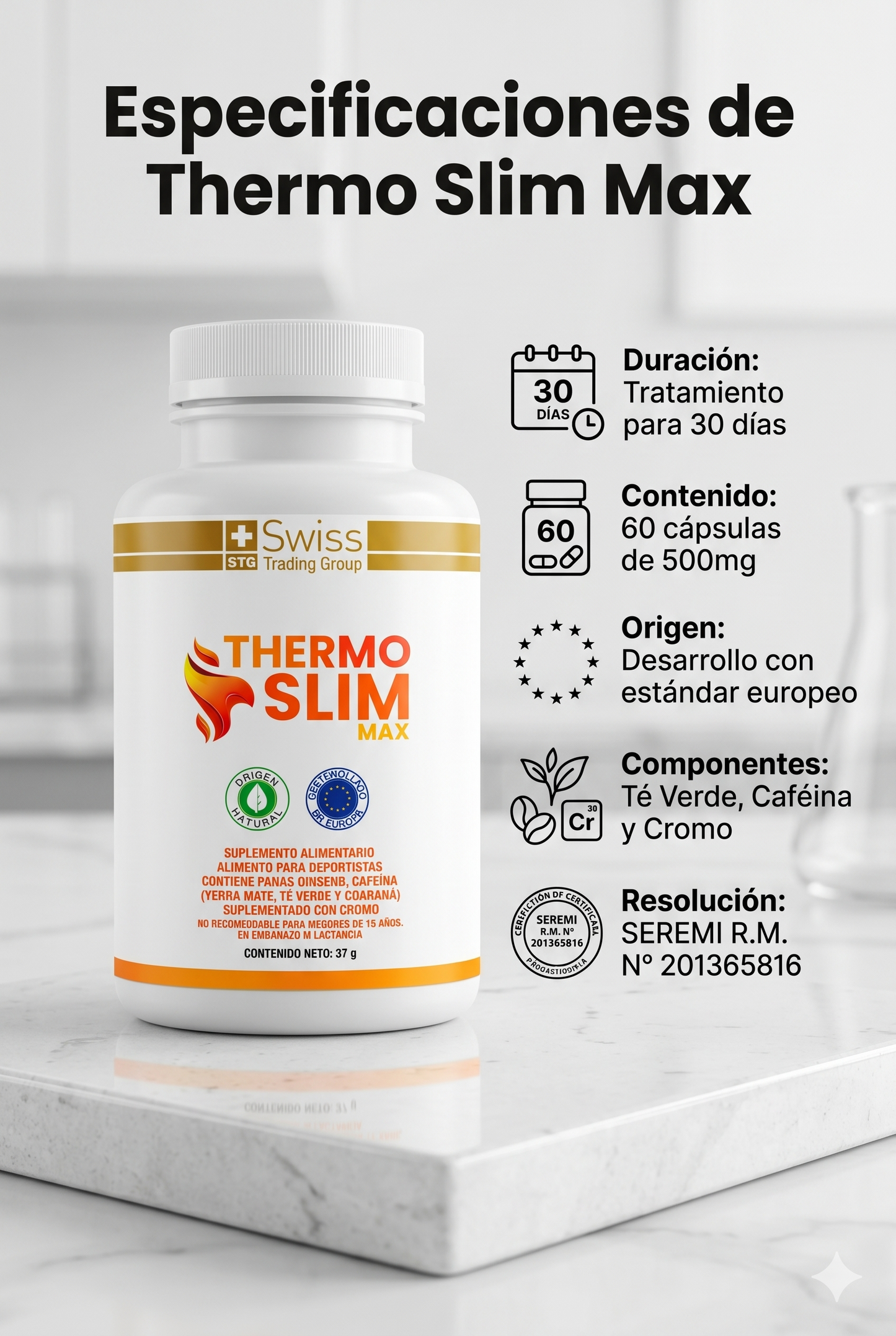 Thermo Slim Max™ Complemento termogénico natural