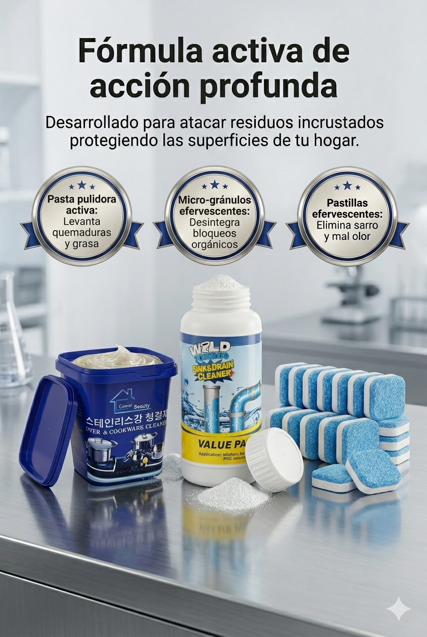 CleanMax 3 en 1™ – Limpieza Total en un–Solo Pack + Cepillo GRATIS